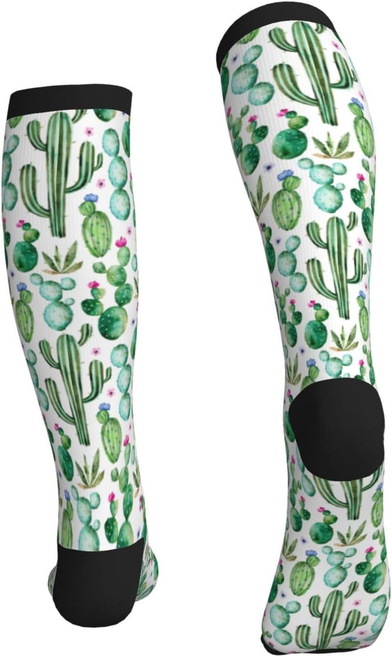 Figtihw Tie Dye Compression Socks Knee High Support Socks For Women Men Running Athletic Hiking - Image 5